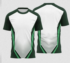 Camiseta de Fútbol Unisex con Cuello en V, Sublimada, 100% Poliéster, Verde y Blanca, Personalizable para Equipos, Manga Corta, Uniforme de Fútbol - Product Image 2