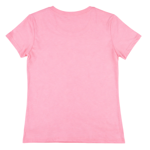 T-shirt à manches courtes en coton de qualité supérieure pour femmes, avec patch à paillettes roses, vêtements de sororité grecque, mode décontractée - Product Image 2