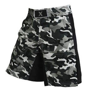 Pantalones Cortos de MMA Cómodos y Elásticos con Logotipo Frontal para Entrenamiento de Artes Marciales - Ajuste Atlético Ligero y Transpirable de Spandex/Poliéster - Product Image 4