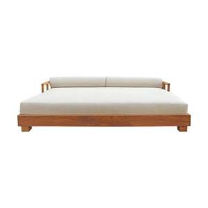 Canapé d'extérieur haut de gamme en teck massif avec coussins résistants aux intempéries pour mobilier d'hôtellerie de luxe - Product Image 4