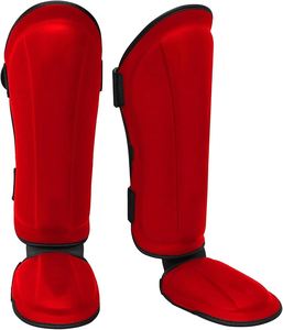 Protector de Espinillas de Cuero/PU/Nylon Premium para Entrenamiento de Kickboxing, MMA y Muay Thai - Product Image 5