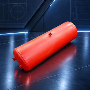 Réservoir de frein à air cylindrique rouge pour camions lourds et remorques - Product Image 1