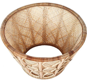 Handwoven Rattan Christmas <b>Tree</b> Collar Skirt Natural Wicker Base Cover for Holiday <b>Tree</b> <b>Stand</b> Decoration, Boho Farmhouse Style - Product Image 4