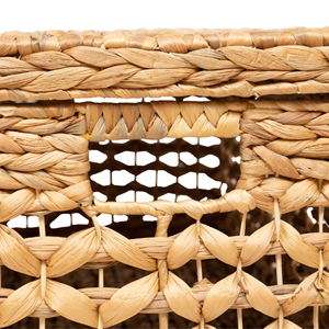 Wholesale Large Water Hyacinth <b>Storage</b> Basket With Lid, Premium Handwoven <b>Bed</b> End Toy Laundry Organizer For Hotels Vietnam - Product Image 4