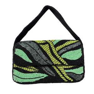 Elegante bolso de hombro con cuentas y bordado de cuentas, bolso bordado a mano con diseño único y hecho a mano. - Product Image 6