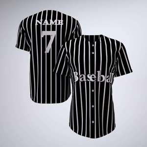 Maillots de baseball respirants personnalisés de qualité supérieure, imprimés par sublimation, grandes tailles, vente en gros, uniformes pour hommes 100% polyester - Product Image 6
