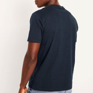 T-shirt pour homme, coupe classique, logo sur le devant, pur coton, manches courtes, 220 GSM, séchage rapide, respirant, couleurs basiques, décontracté - Product Image 2