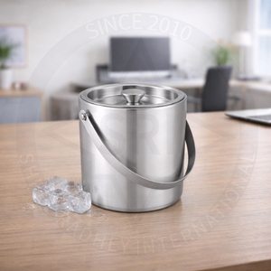 Luxury Sustainable Stainless Steel Ice Bucket 5L Capacity Elegant Floral Pattern Embossed Logo <b>Bar</b> Table Premium <b>Drink</b> Chiller - Product Image 3