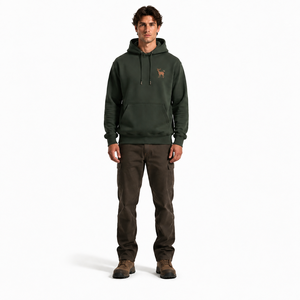 Sweat-shirt à capuche vert forêt en polaire douce, imprimé loup photoréaliste, motif nature et faune, personnalisé OEM, pour homme, idéal pour l'extérieur - Product Image 1