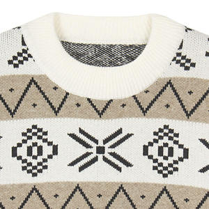 Men's Winter <b>Pullover</b> <b>Sweater</b> Thickened Fleece Warm Round Neck Long Sleeve Anti-Wrinkle Front Logo-Woven Winter Apparel - Product Image 5