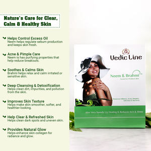 Kit Facial Vedic Line Neem & Brahmi, Solución Completa para el Cuidado de la Piel, para una Piel Clara, Radiante y Saludable, Precio de Exportación - Product Image 3