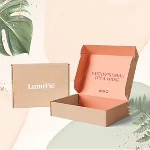 Caja de embalaje de suplemento Natural de diseño gratis, logotipo personalizado respetuoso con el medio ambiente, caja de papel de correo para cosméticos