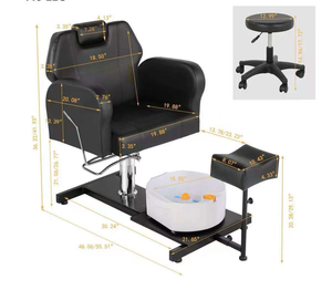 Hairdressing chair, hydraulic pedicure chair, swivel foot <b>bath</b> chair, high-end foot massage chair, adjustable massage chair, bar - Product Image 4