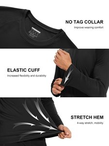 Camiseta de Compresión Personalizada de Manga Larga con Cuello Redondo para BJJ MMA, Rashguard para Grappling, Entrenamiento de Jiu Jitsu, Secado Rápido, Transpirable, UPF 50+ 100% - Product Image 4