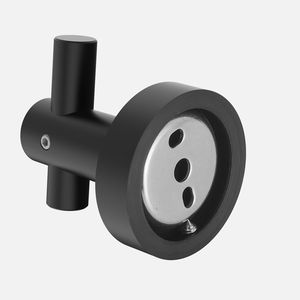 Ganci da Parete Rotondi Neri Opachi con Viti, Confezione da 4 - per Ingresso, Armadio Scarpe, Guardaroba, Bagno o Mobili da Camera da Letto - Product Image 3