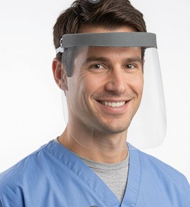 Visiera Protettiva Trasparente Antiappannamento in PET, Antigraffio, Protezione UV, Uso Medico, Prodotta negli USA (Spedizione Gratuita da Qualsiasi Porto Marittimo in Tutto il Mondo) - Product Image 1