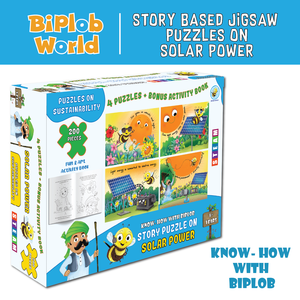 Ensemble de puzzles solaires personnalisés avec 4 puzzles et 1 livre d'activités (200 pièces) - Product Image 5