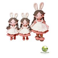 Poupée en crochet artisanale de style dessin animé, personnage d'anime, modèle de jouet, peluche en coton doux, cadeau pour enfants, décoration de chambre d'enfant