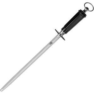 12-Inch Japanese Honing Steel with ABS Handle Professional High Carbon <b>Knife</b> <b>Sharpener</b> Round Diamond Sharpening Rod - Product Image 1