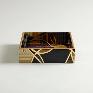 Handmade Enamel Coated Tissue Holder Box with <b>Printed</b> Floral Design Perfect <b>for</b> Vanity, <b>Bedroom</b>, and Dining - Product Image 5