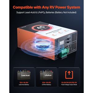 Convertidor de Energía Inteligente para RV de 45 Amperios con Carga Multietapa, 110V CA a 12V CC, Compatible con Baterías de Litio y Plomo-Ácido para Autocaravanas - Product Image 3
