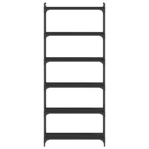 Bibliothèque moyenne en bois d'ingénierie et métal noir - Product Image 4