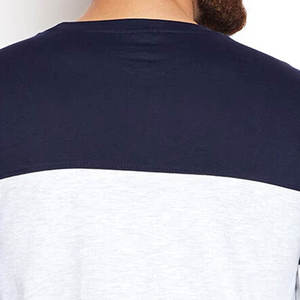 T-shirt à manches longues pour homme, col rond, couleur unie, 100% coton, tricoté, décontracté, fitness, logo personnalisé - Product Image 4