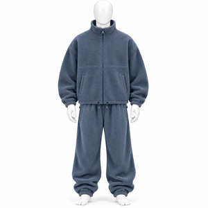 Precio al por mayor: Chándal de invierno para hombre, 100% personalizado con logo impreso, estilo casual, vintage, lavado y desgastado, a la venta. - Product Image 1