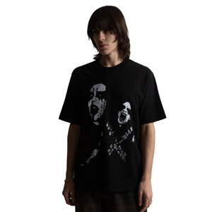 เสื้อยืดคอกลมแขนสั้นผู้ชายสไตล์วินเทจ พิมพ์ลายเพชร ดีไซน์พิเศษ ผ้าคอตตอนหนา 230 กรัม ทรงโอเวอร์ไซส์ แต่งขอบตัดสี - Product Image 3