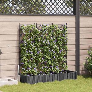 Macetas y Jardineras de Acero Negras de 47.24 x 15.75 x 49.41 Pulgadas, Juego de 3 Piezas - Product Image 1