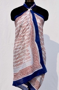 Pareos de algodón con estampado de peces al por mayor, precio económico, gran cantidad, pareos estampados de Indonesia, cubrebaños de playa - Product Image 3