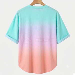 T-shirt surdimensionné en coton épais de qualité supérieure pour homme, coupe ample à épaules tombantes, col rond, manches courtes, style streetwear estival - Product Image 2