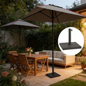 Base de parasol de terrasse noire uniquement – Support de parasol d'extérieur de qualité supérieure - Product Image 2
