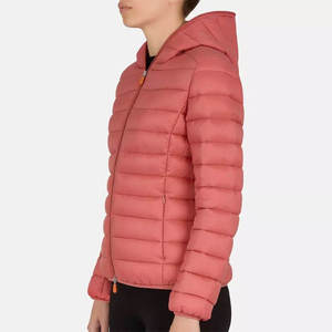 Stylish <b>Women's</b> Hooded Reversible <b>Waterproof</b> Winter <b>Thin</b> Bubble Faux Fur Trim Down <b>Jacket</b> Wholesale Padded Coat Vendors - Product Image 2