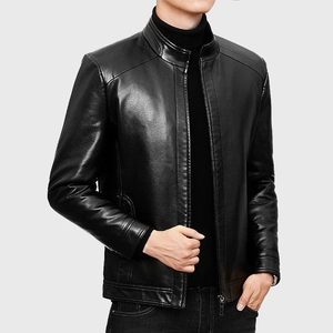 Men's <b>Winter</b> <b>Leather</b> <b>Jacket</b> Custom Logo Front Warm Design Outdoor Riding High Quality Anti-Bacterial Breathable OEM Size - Product Image 1