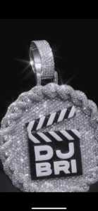 VVS Moissanite Round Name Iced Out Pendant Necklace In 925 Sterling Silver Hip Hop Bling Jewelry Manufacturer For Men & Women - Product Image 4