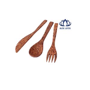 Cuillère en bois de coco écologique élégante de haute qualité |   Ustensiles de cuisine naturels et durables faits à la main - Product Image 1