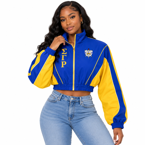 Sigma Gamma Rho Windbreaker <b>Lightweight</b> Windcheater Casual Trendy Outdoor Windproof Zip-Up Shell <b>Jacket</b> For <b>Women</b> - Product Image 1