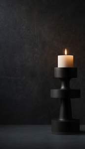 Candelabro Arquitectónico de Hierro Negro, Soporte de Pilar en Forma de Niveles Apilados, Centro de Mesa de Lujo para Bodas, Decoración de Interiores - Product Image 2