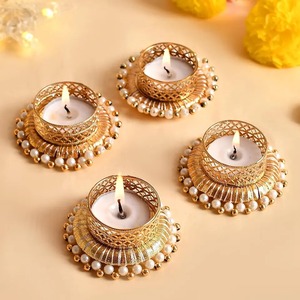 Indoor Metal Tealight Holder Vintage Finish Diwali Decoration Candle <b>Stand</b> Home Decor - Product Image 6