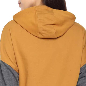 Sweat-shirt à capuche uni pour femme, style minimaliste, manches longues, avec poche avant, pour vêtements décontractés, fourniture en marque privée - Product Image 5