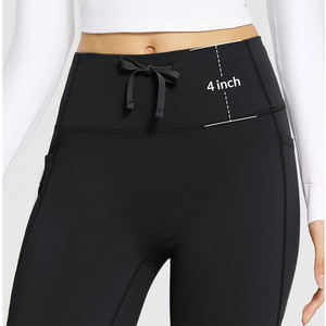 กางเกงเลกกิ้งขาบานขายดีสำหรับผู้หญิง สีดำ เอวสูง ระบายอากาศได้ดี ยืดได้สี่ทิศทาง เหมาะสำหรับออกกำลังกายและฟิตเนส - Product Image 2