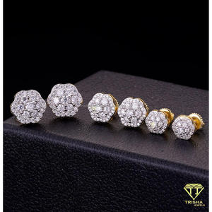 Brilliant Moissanite Diamond <b>Earrings</b> <b>Set</b> In 925 <b>Sterling</b> <b>Silver</b> Luxury Fashion <b>Stud</b> Jewelry Gift For Women - Product Image 3