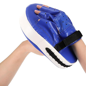 Guante de Boxeo Ecológico de Microfibra Azul y Cuero Vacuno PU con Correa Antideslizante para Entrenamiento - Product Image 5