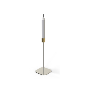 Gold Set of 2 Modern Metal <b>Candlestick</b> <b>Holder</b> with Square Base for Home Decoration - Product Image 4