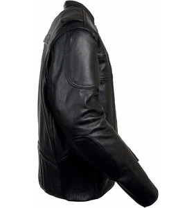 SAMROZ SPORTS Men's Leather Sporty Scooter Crossover Biker <b>Jacket</b> - Product Image 3