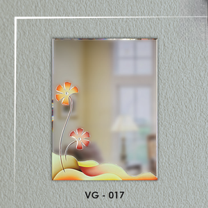 Espejo Rectangular Elegante con Diseño Floral Grabado en V, sin Marco, para Montar en la Pared, Ligero, Ecológico, Estilo Decorativo Artístico - Product Image 4