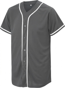 T-shirt de baseball à col en V imprimé respirant 100% polyester 180 grammes, personnalisable, manches courtes, broderie de logo d'équipe personnalisée - Product Image 4