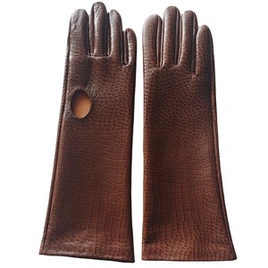 Gants longs en cuir véritable pour femmes, en cuir PU, élégants, pour l'hiver, pour garder les bras au chaud - Product Image 3