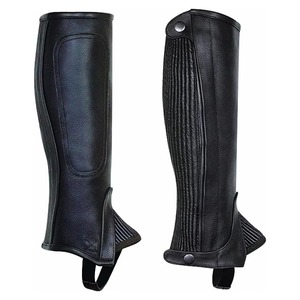 Customized Cowhide Leather Horse Riding <b>Chaps</b> Equestrian <b>Half</b> Gaiters Heavy Duty Outdoor Horseback Riding Leg Guards Straps - Product Image 1